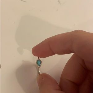 Teardrop silver ring